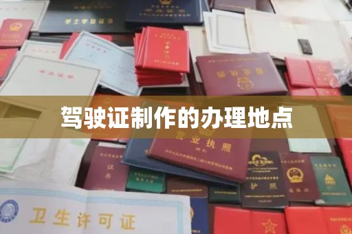 曹县驾驶证制作的办理地点