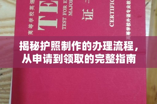 曹县揭秘护照制作的办理流程，从申请到领取的完整指南