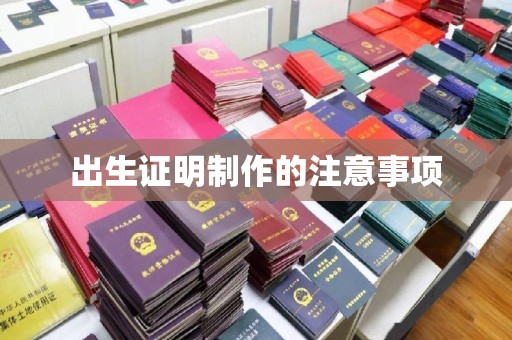 曹县出生证明制作的注意事项
